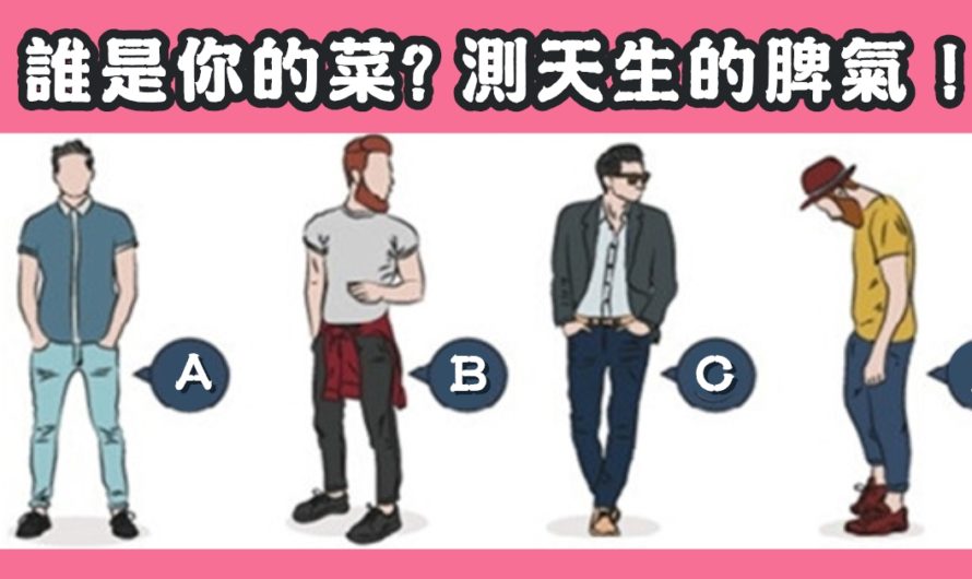 【哪個男生是你的菜】測你天生的脾氣
