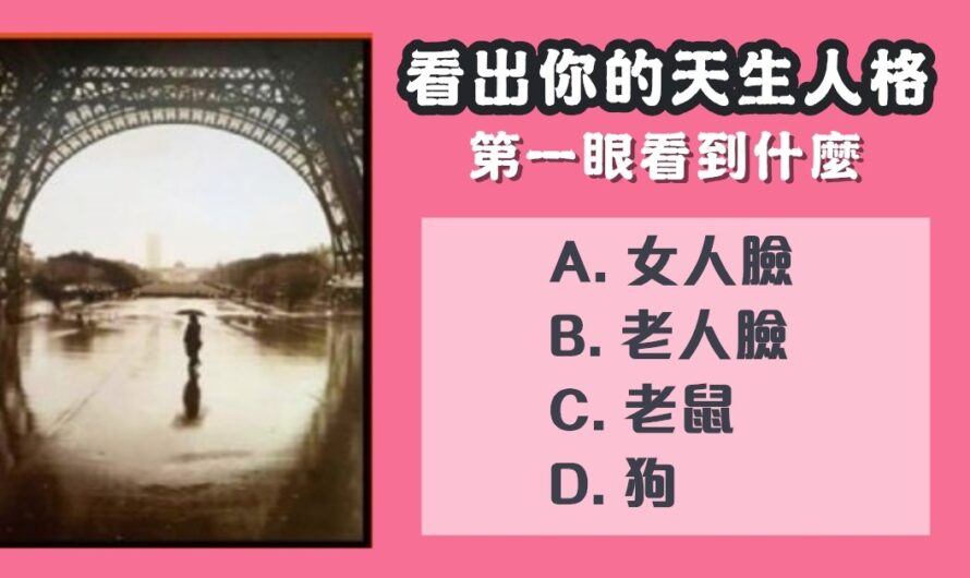 【第一眼看到什麼】測你的天生人格