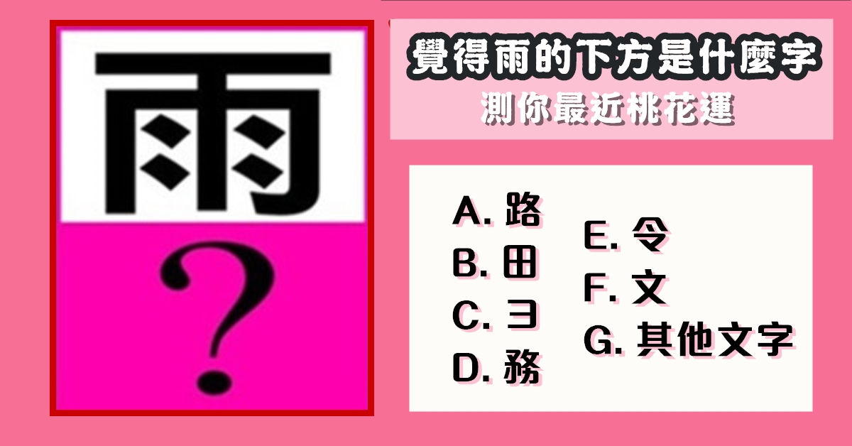 憑直覺，單身，有伴，最近，桃花運，心理測驗，星座寶寶