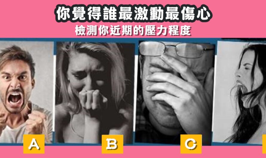 【直覺誰最激動最傷心】測你近期的壓力程度