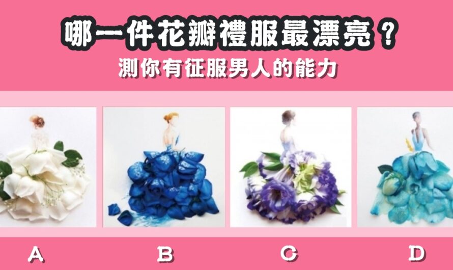 【哪個花瓣禮服最漂亮】測你有征服男人的能力