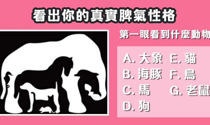 【第一眼看到什麼動物】看出你真實脾氣性格