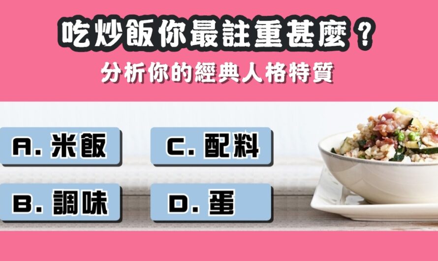 【一盤炒飯】分析你的經典人格特質