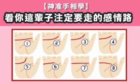 手相學，這輩子，注定，要走的，感情路，心理測驗，星座寶寶