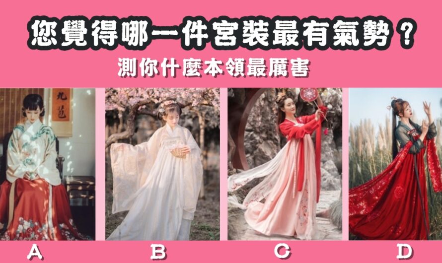 【哪一件宮裝最有氣勢】測您什麼本領最厲害