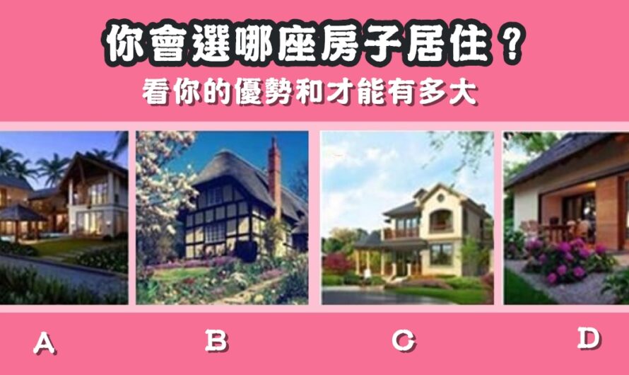 【您會選哪座房子居住】看您的優勢和才能有多大