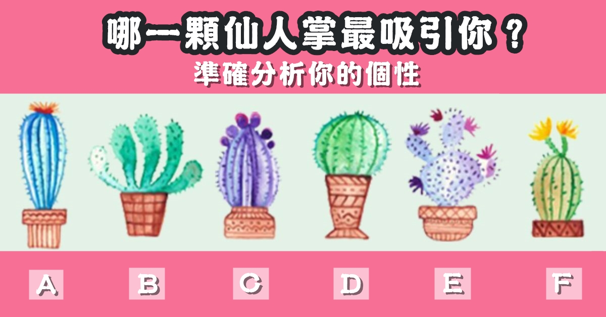 仙人掌，最吸引你，分析，個性性格，心理測驗，星座寶寶