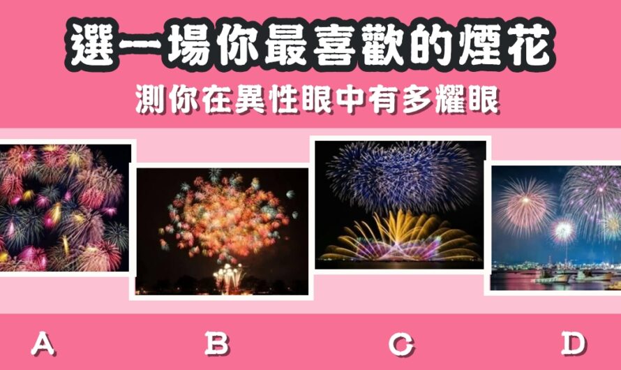 【最喜歡哪場煙花】測您在異性眼中有多耀眼