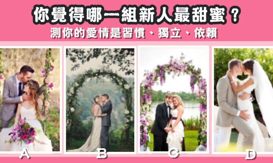【哪組新人最甜蜜】測您的愛情是習慣、獨立、依賴