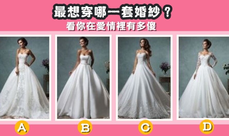 【最想穿哪套婚紗】看您在愛情裡有多傻