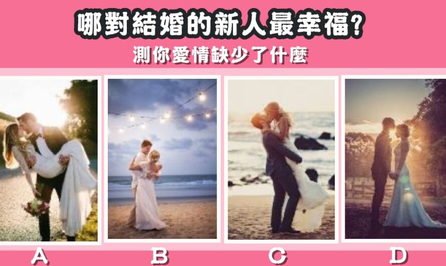 【哪對新人最幸福】測您愛情缺少了什麼