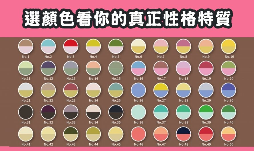 【超準色彩心理學】選顏色看您的性格特質