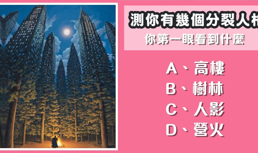 【第一眼看到什麼】測您有幾個分裂人格