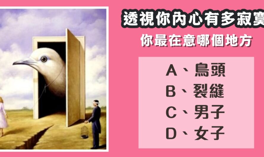 【最在意哪個地方】透視您內心有多寂寞