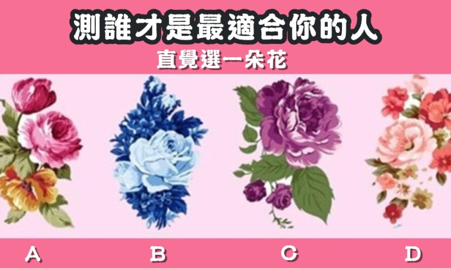 【直覺選一朵花】測誰才是最適合您的人