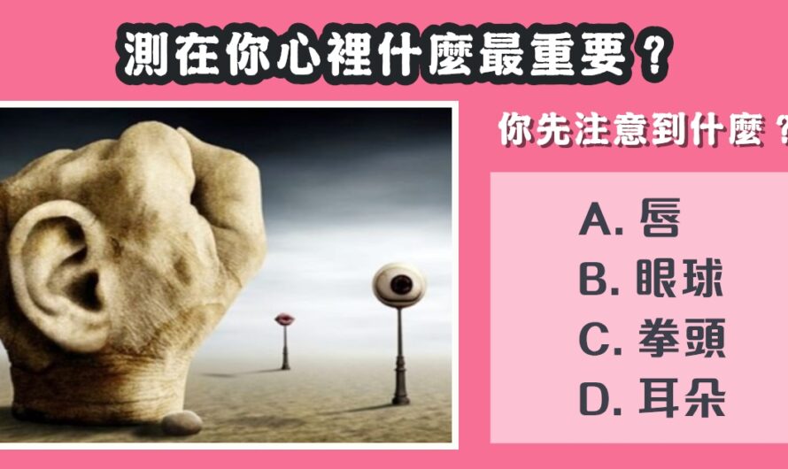 【德國網友瘋傳】測心裡什麼最重要