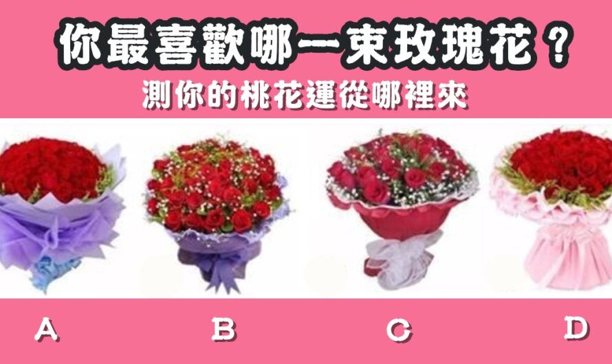 【最喜歡哪束玫瑰花】測您的桃花運哪裡來