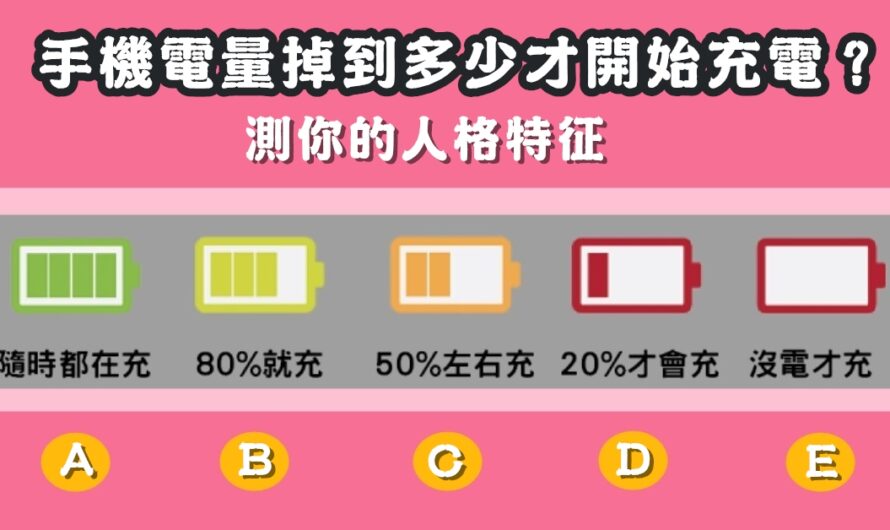 【手機充電】測您的人格特征