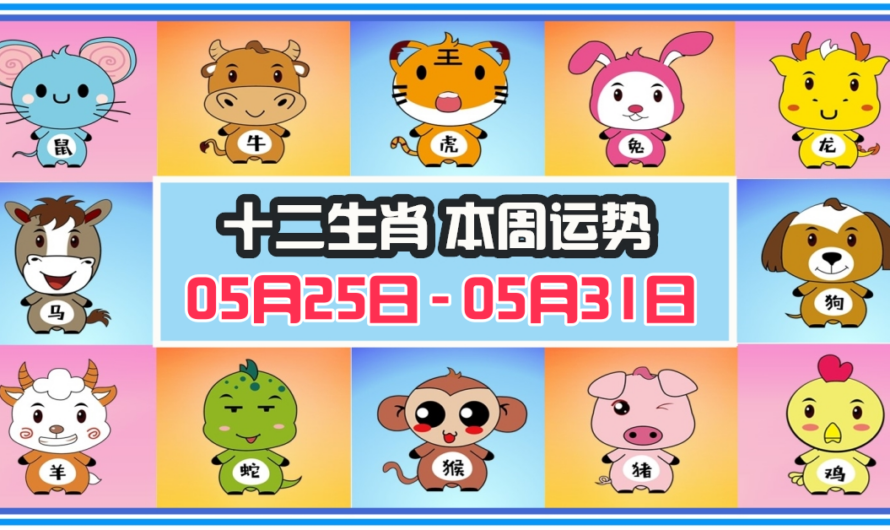 12生肖每周運勢 2026年05月25日 至 05月31日